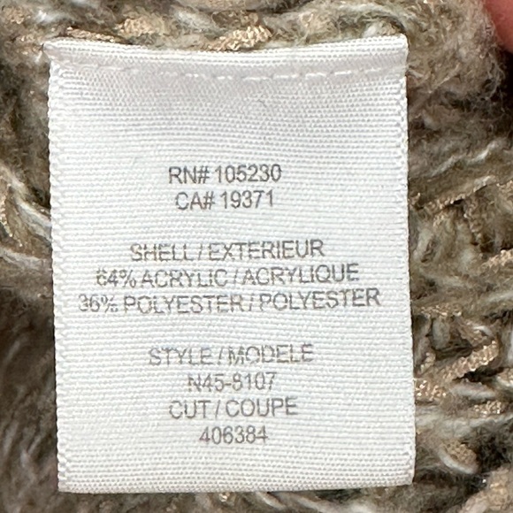 Joie Tan Alessa Sweater Loose Knit Crew Neck Brown Small Quiet Luxury Boho Chic - Picture 9 of 10